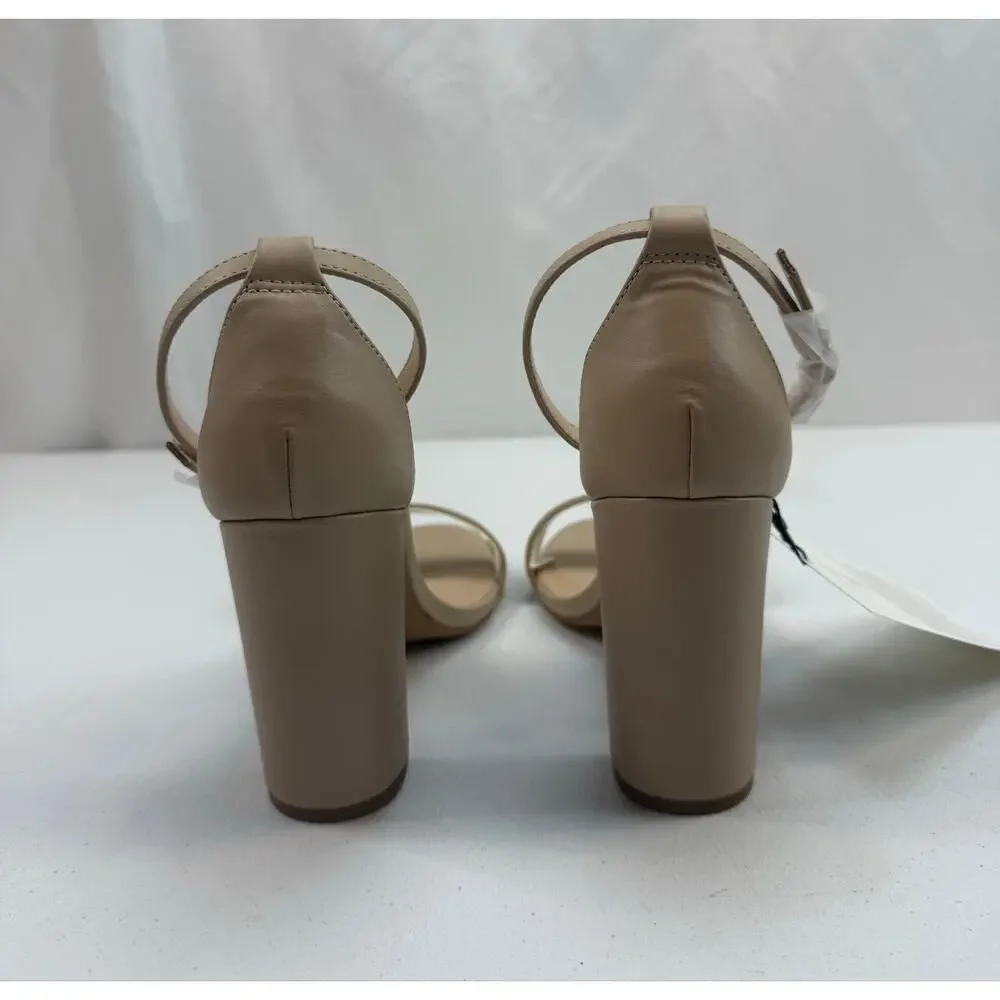 The Drop Women's Rebecca Heels Bone Faux Leather Size 10